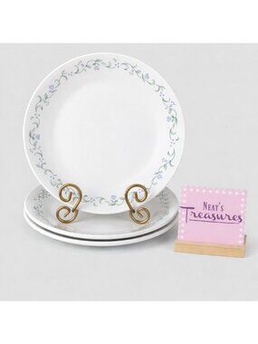 Corelle COUNTRY COTTAGE Break Chip Resistant Hearts White Dinner Plates Set of 3
